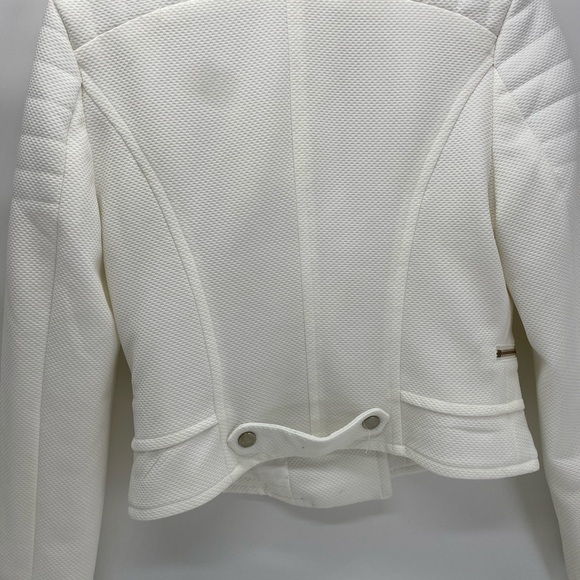 White moto jacket with zippers - Picture 2 of 4